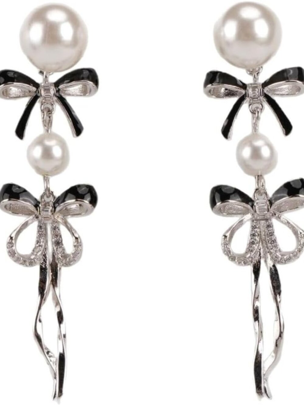 14K Gold Bow Stud Earrings Bow Enamel Craft Jewelry for Women Daily Occasions